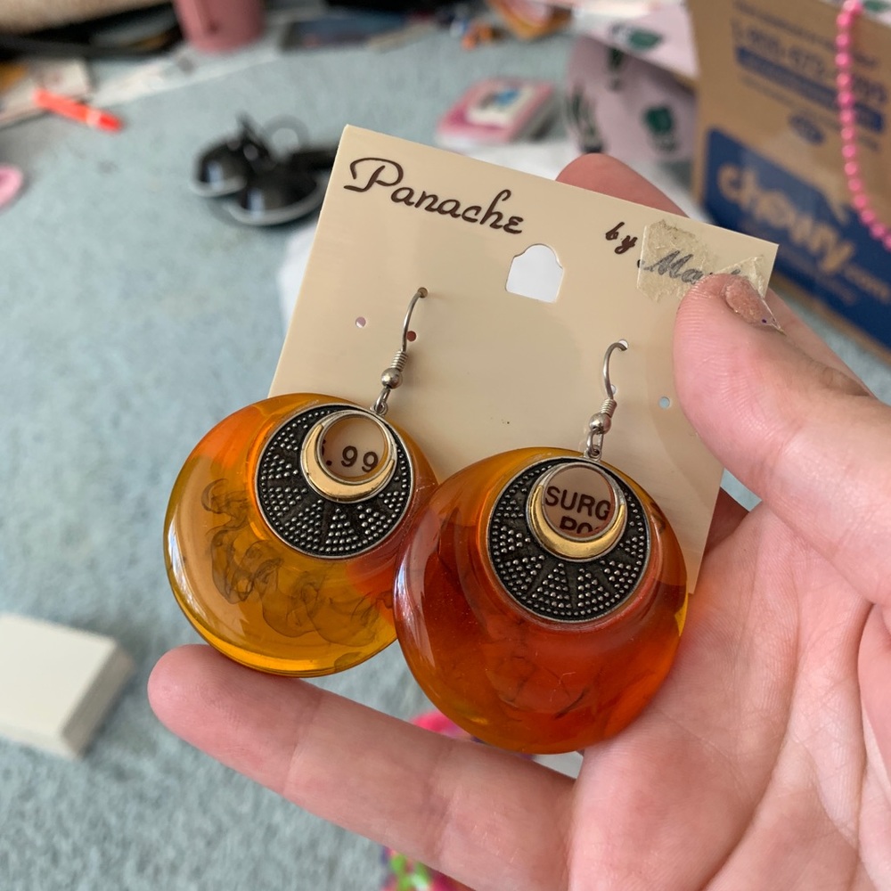 80s Vintage smokey hoops - Picture 3 of 3